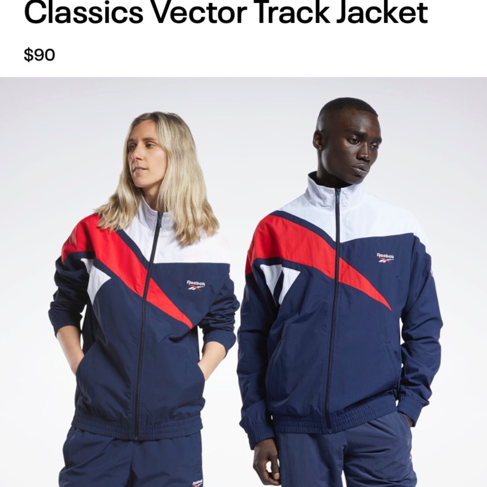 Reebok Classic Vector Track Jacket NWT